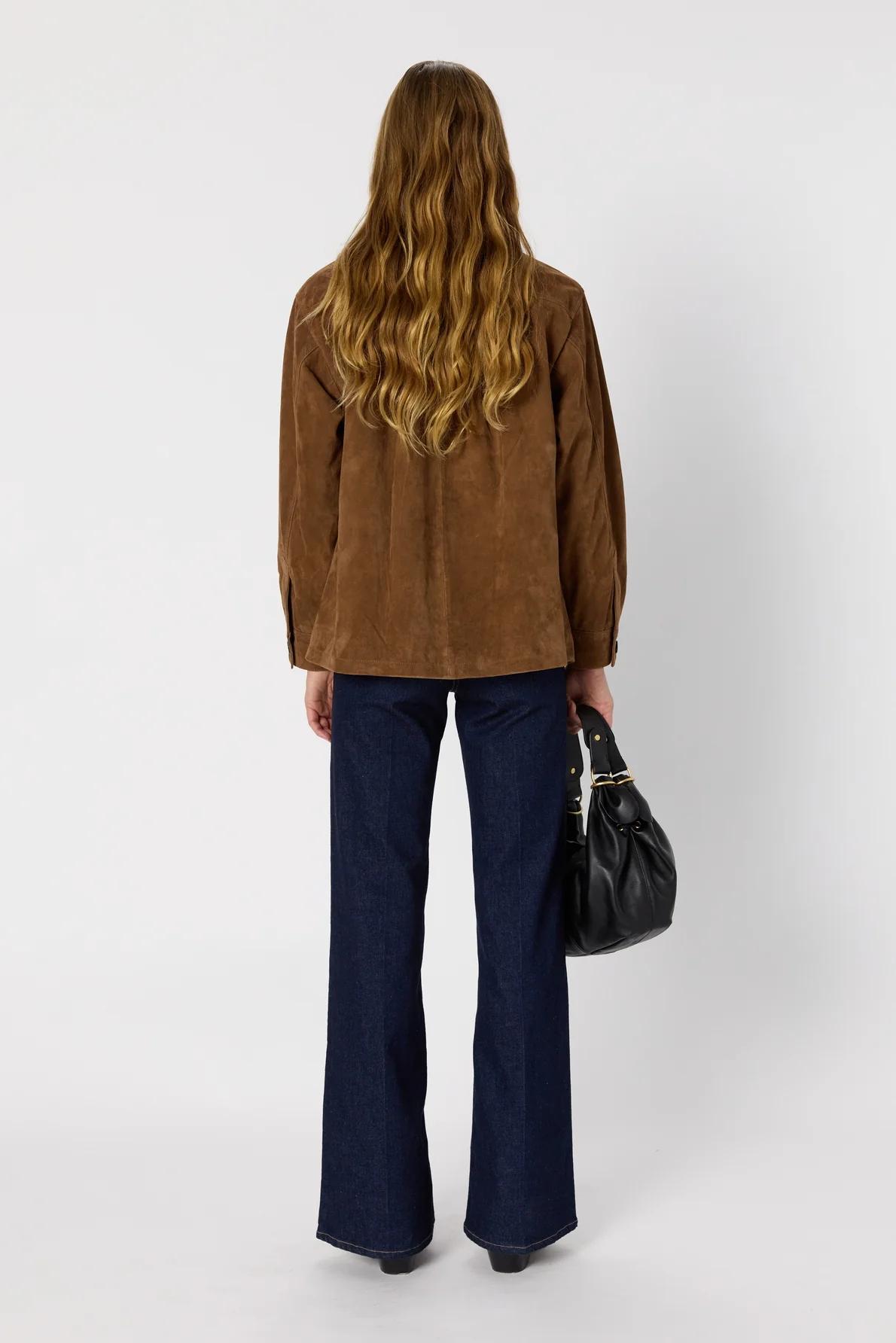 Gérard Darel | Nomelie Suede Leather Overshirt - Straw - Image 3