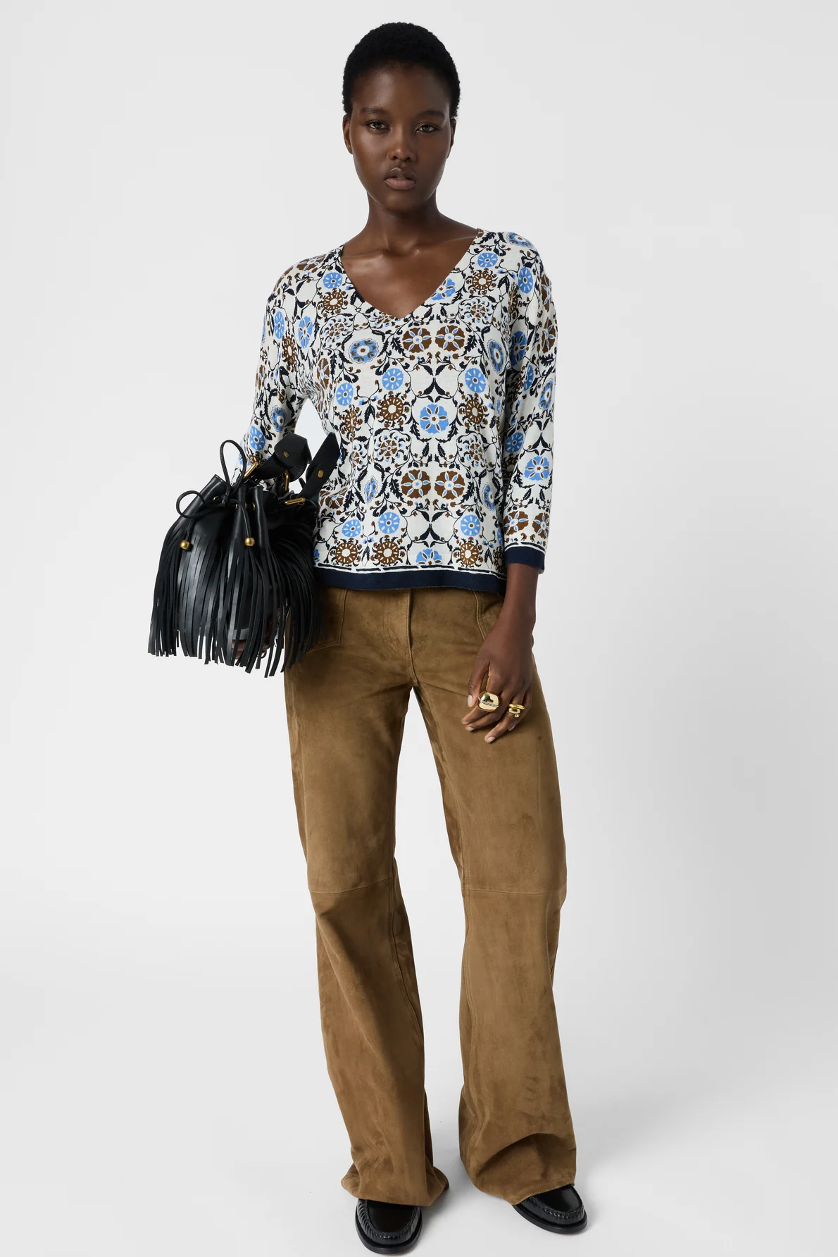 Gérard Darel | Liva Pullover Vest - Bohemian Print in Brown - Image 7