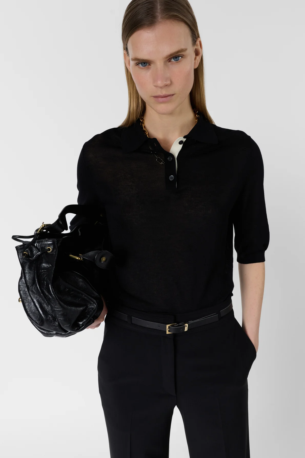 Gérard Darel | Laika Knit Polo Vest Black - Image 5