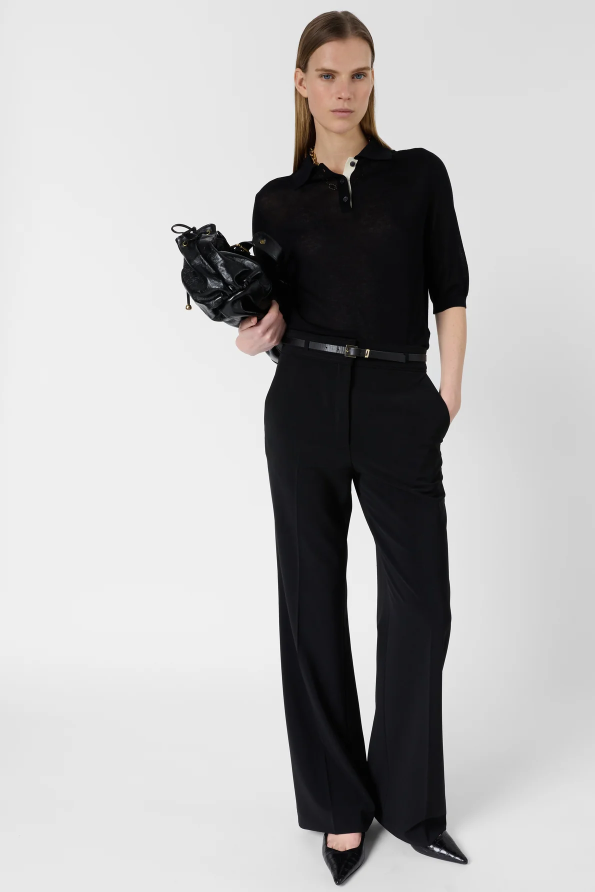 Gérard Darel | Laika Knit Polo Vest Black - Image 8