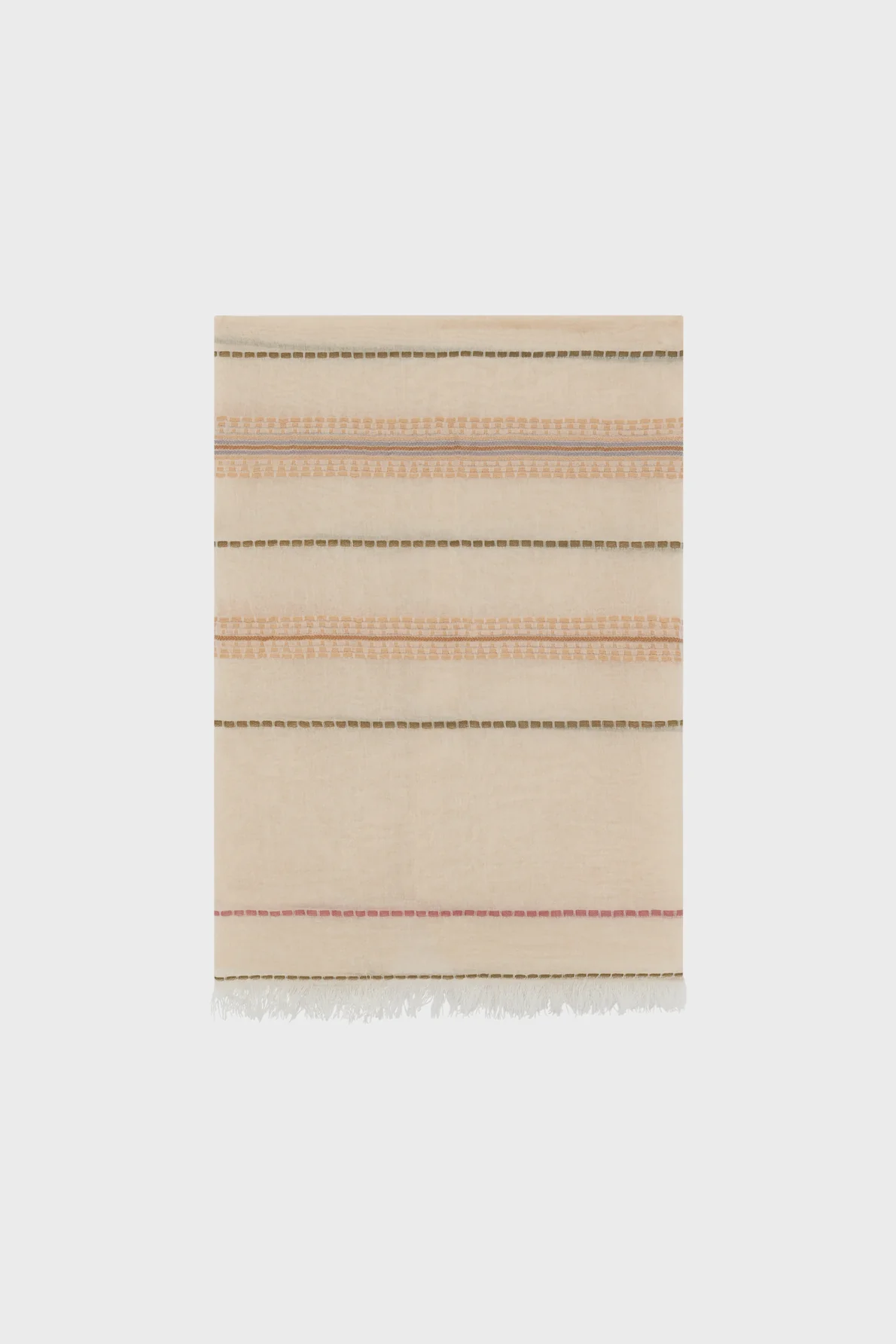 Gérard Darel | Dana Scarf - with Multicolored Stripes Beige