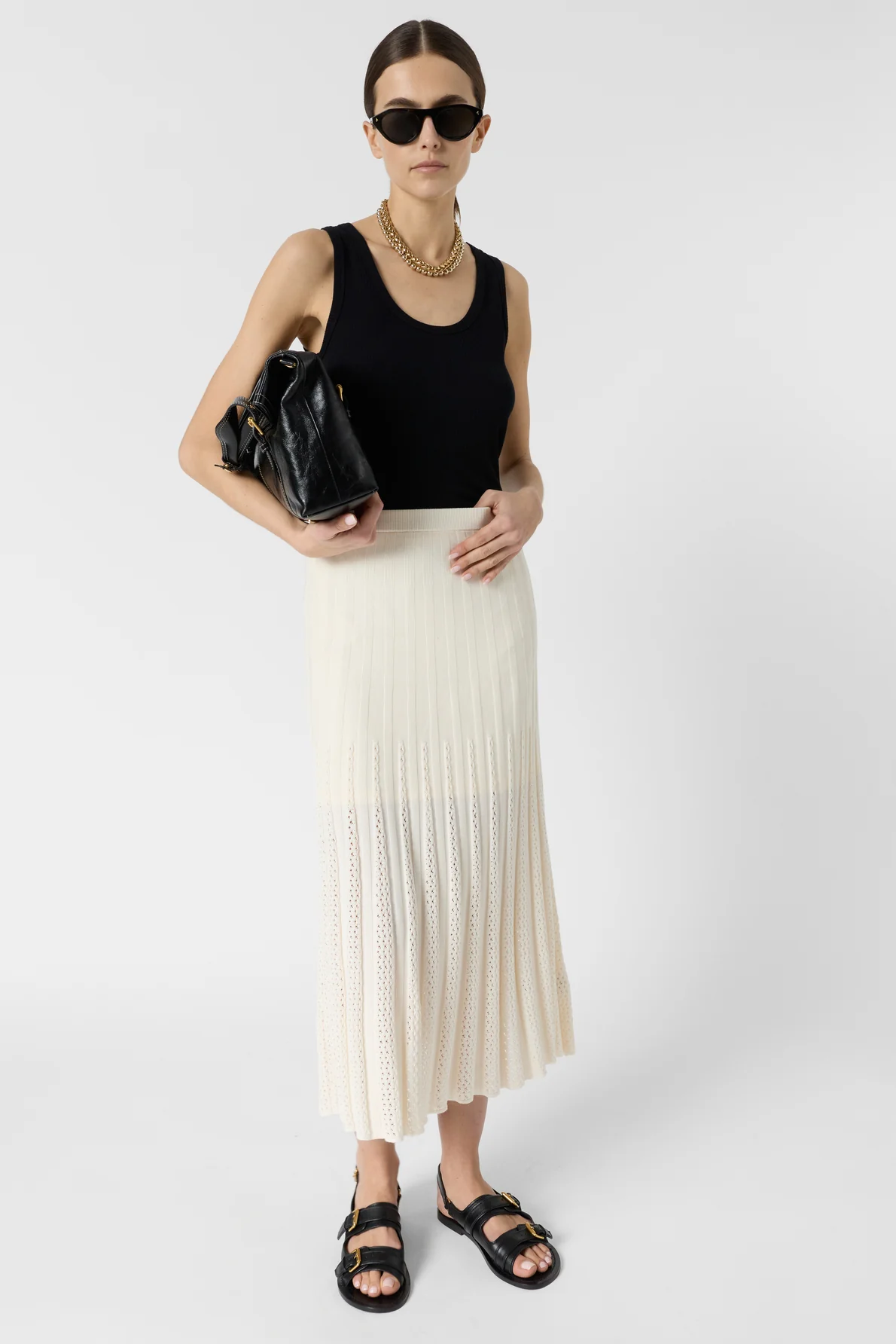 Gérard Darel | Jocelyna Ribbed Knit Skirt - Ecru