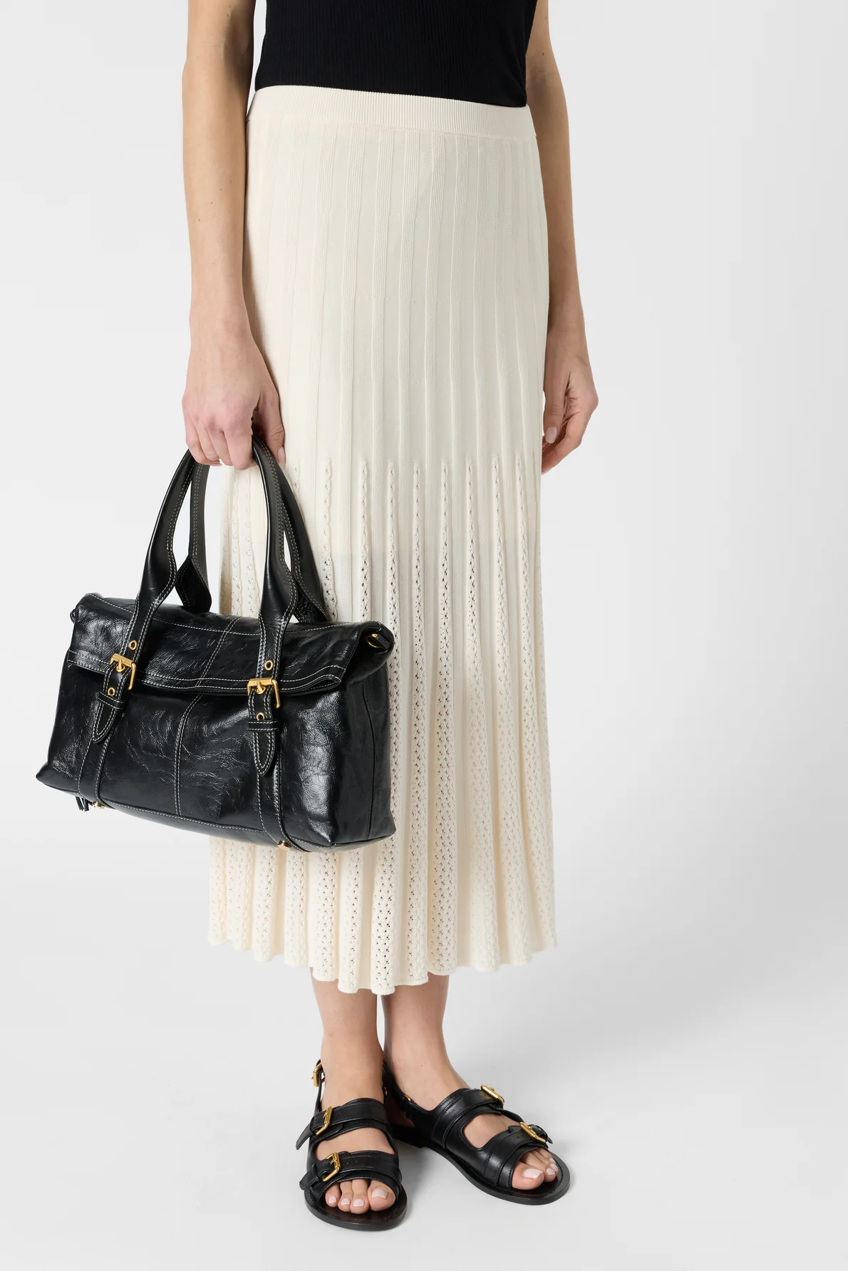 Gérard Darel | Jocelyna Ribbed Knit Skirt - Ecru - Image 4
