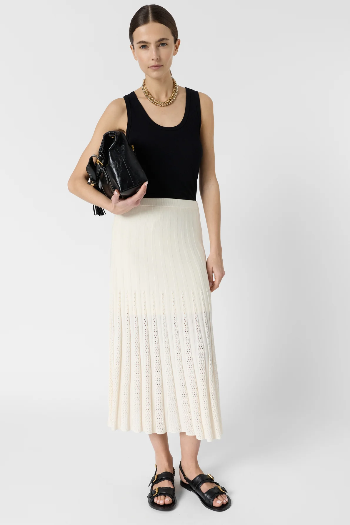 Gérard Darel | Jocelyna Ribbed Knit Skirt - Ecru - Image 6