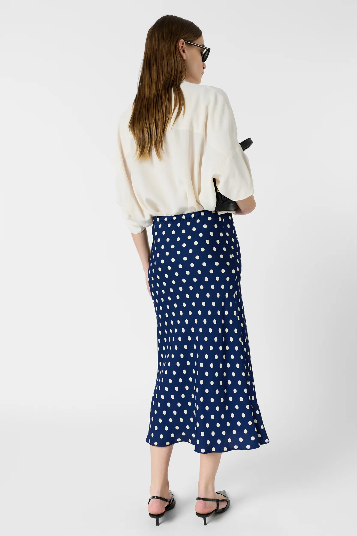 Gérard Darel | Jovana Midi Skirt - Polka Dot Blue - Image 4