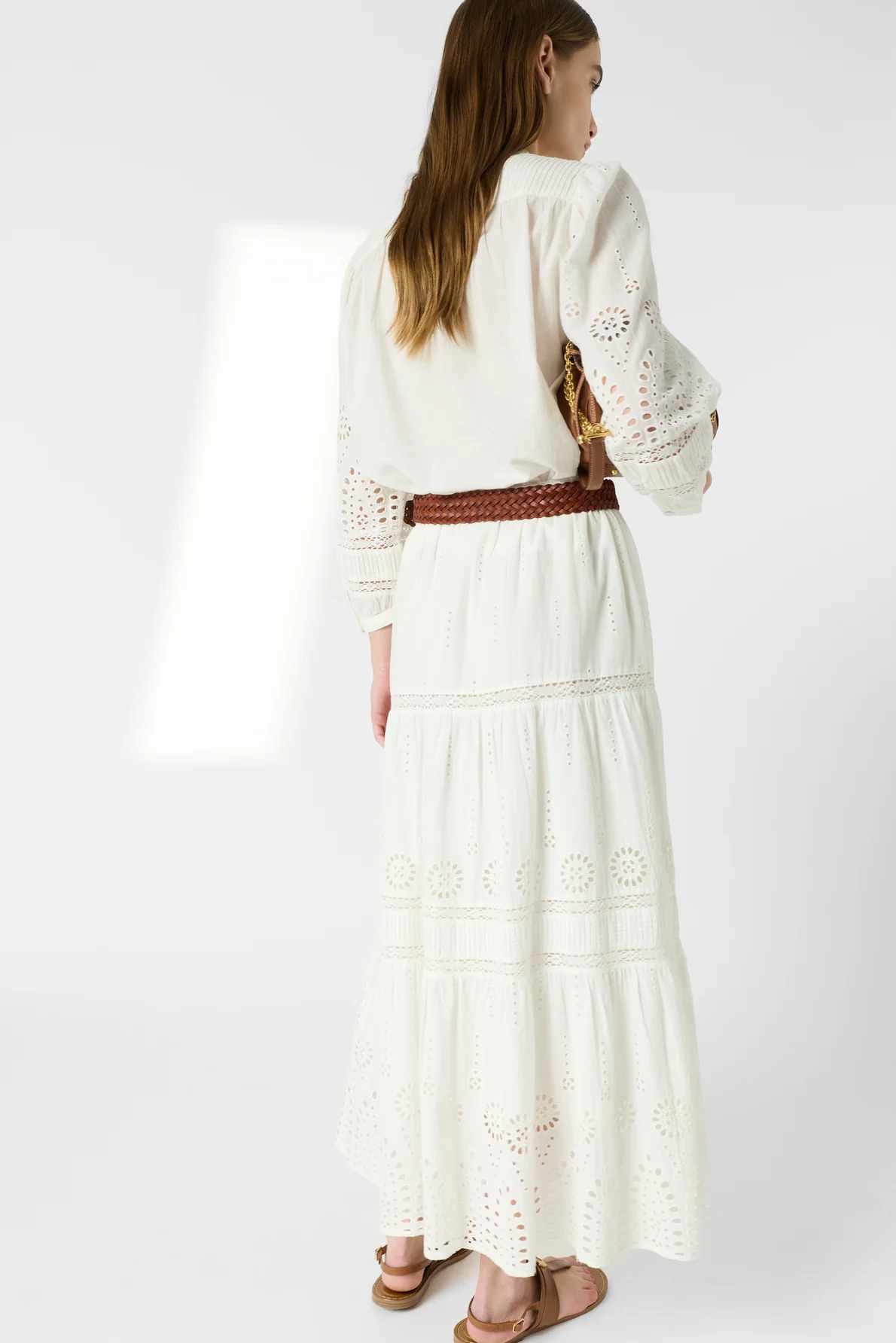 Gérard Darel | Jaly Women's Skirt - Cotton Poplin Breathable Lightweight - Ecru - Image 4