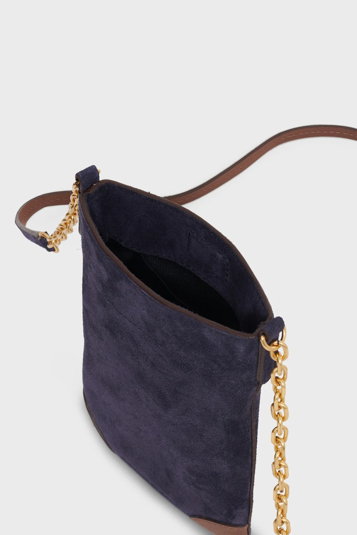 Gérard Darel | Charlotte Phone Holder - Suede & Chain Strap Universe - Image 3