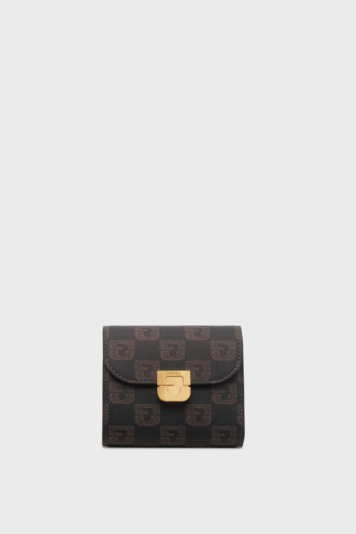 Gérard Darel | Mini Wallet in Monogrammed Coated Canvas - Brown
