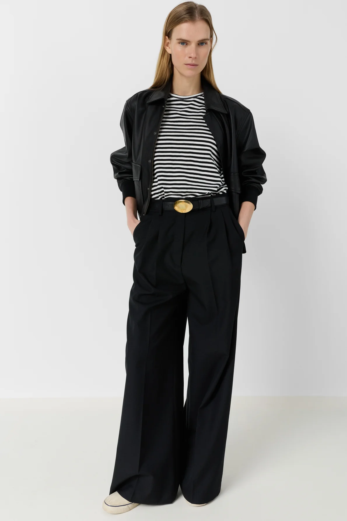Gérard Darel | Mayane Striped T-shirt - Butterfly Sleeve White - Image 7