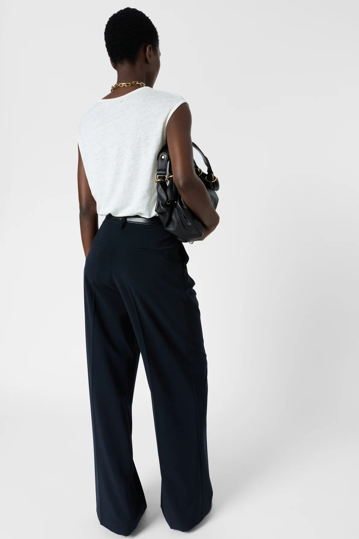 Gérard Darel | Michele Women's Linen Sleeveless Tank Top for Summer - Linen - White - Image 4