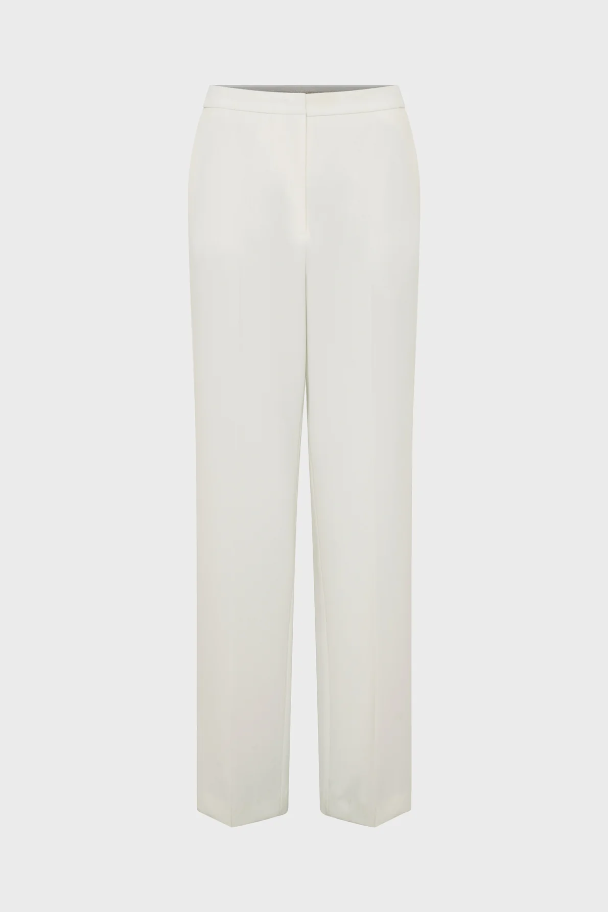 Women's Wide-Leg Tailored Casual Trousers Microfiber - Ecru