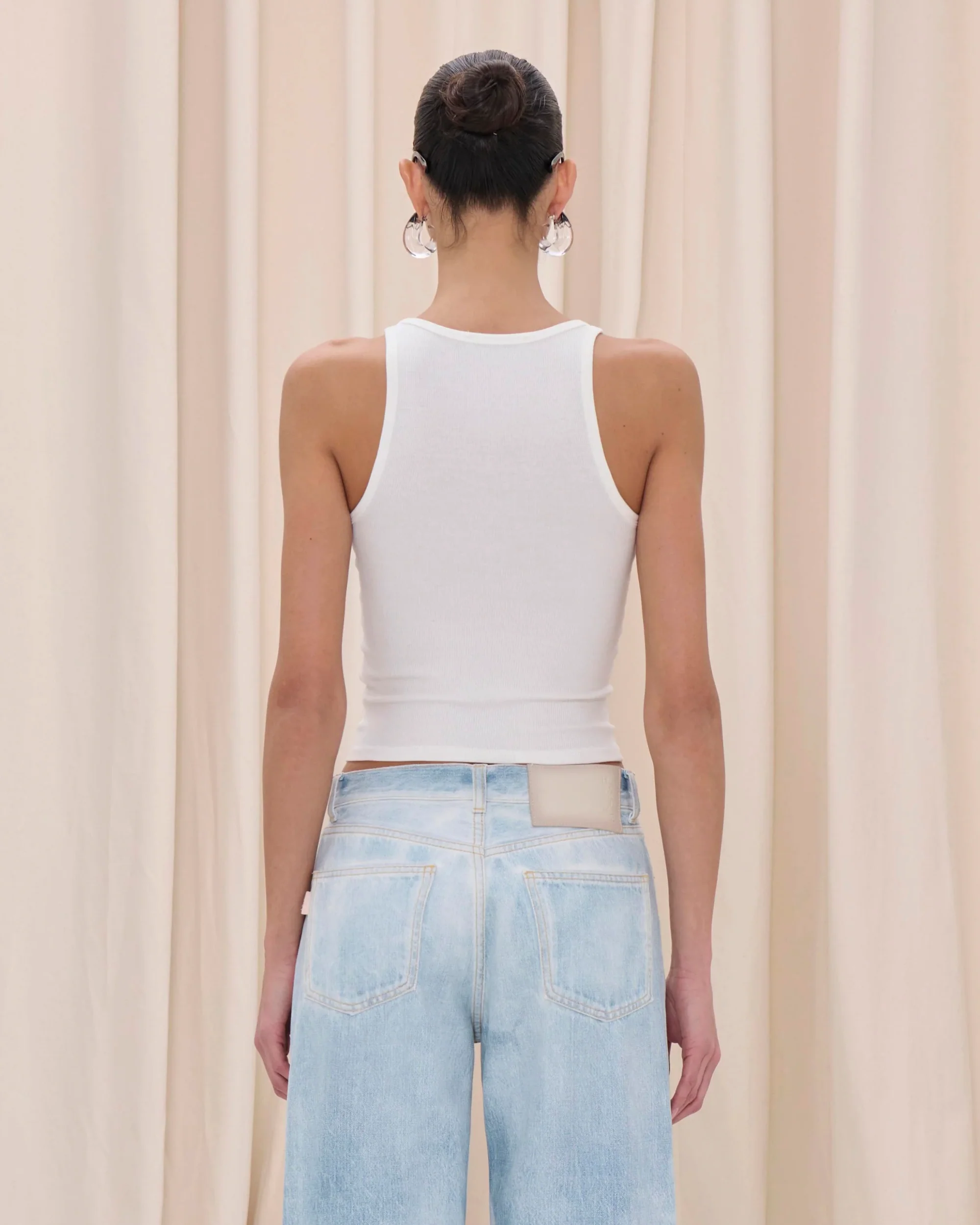 Haikure | Korea Short Denim - Wide Cropped Pants Sunny-Blue - Image 4