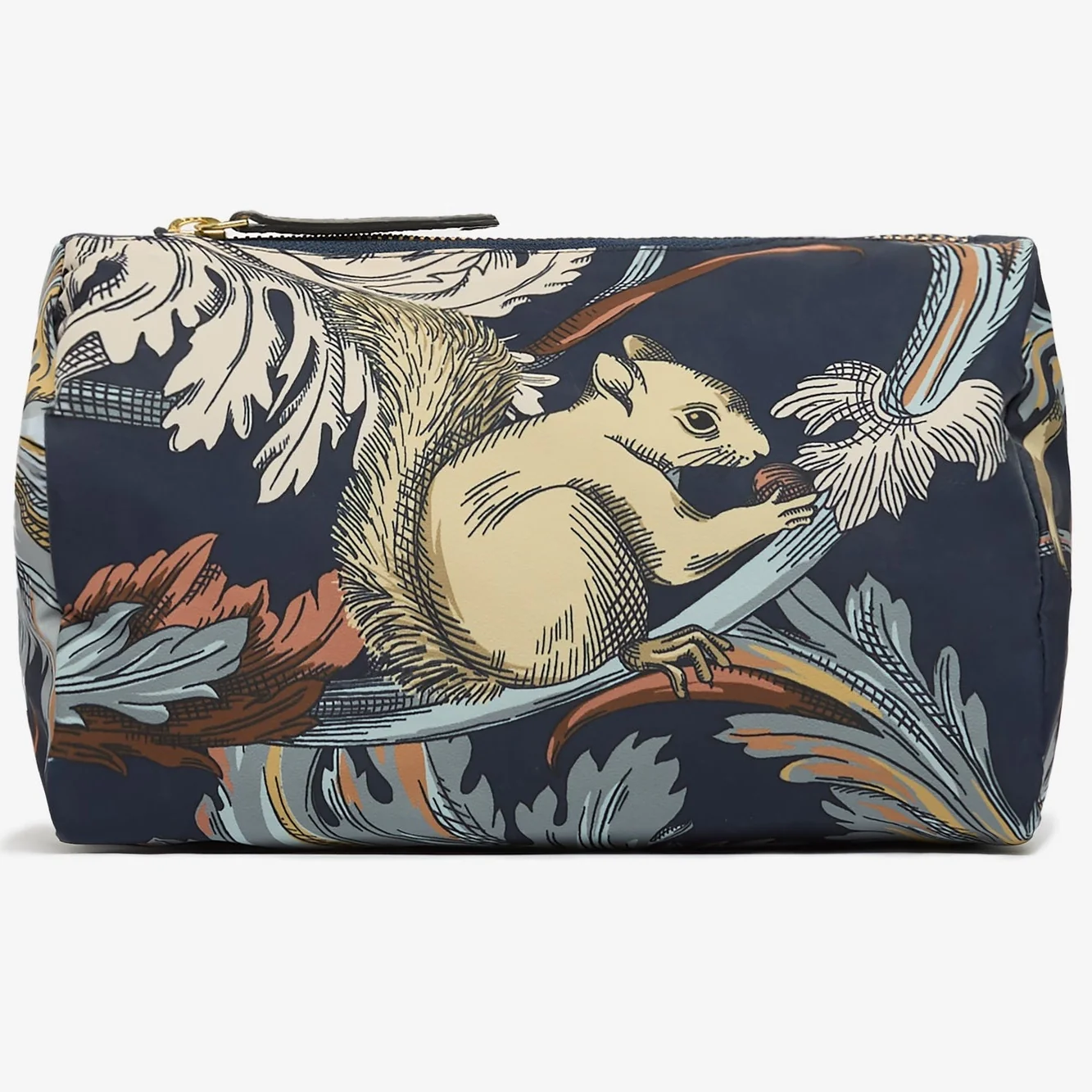 Inoui | Recycled Nylon Pouch in with Leather Trim Navy