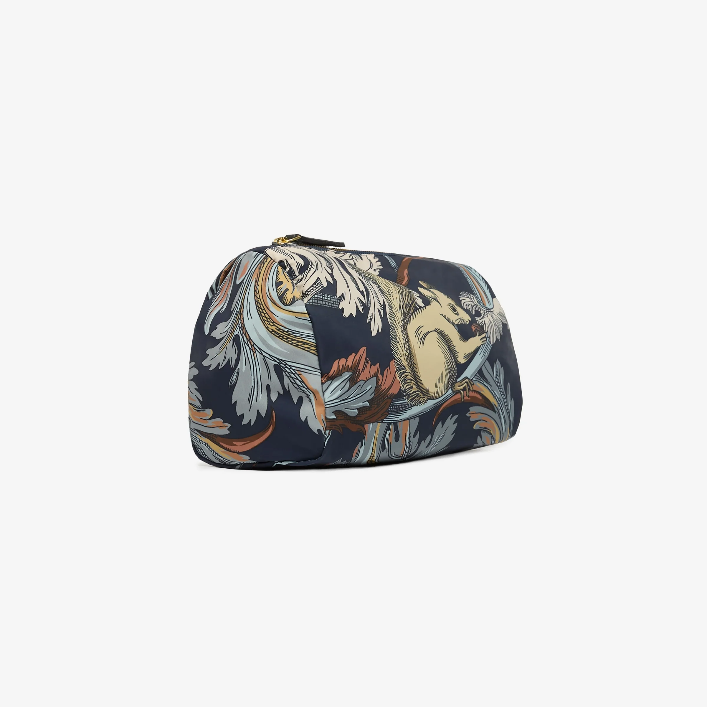 Inoui | Recycled Nylon Pouch in with Leather Trim Navy - Image 2