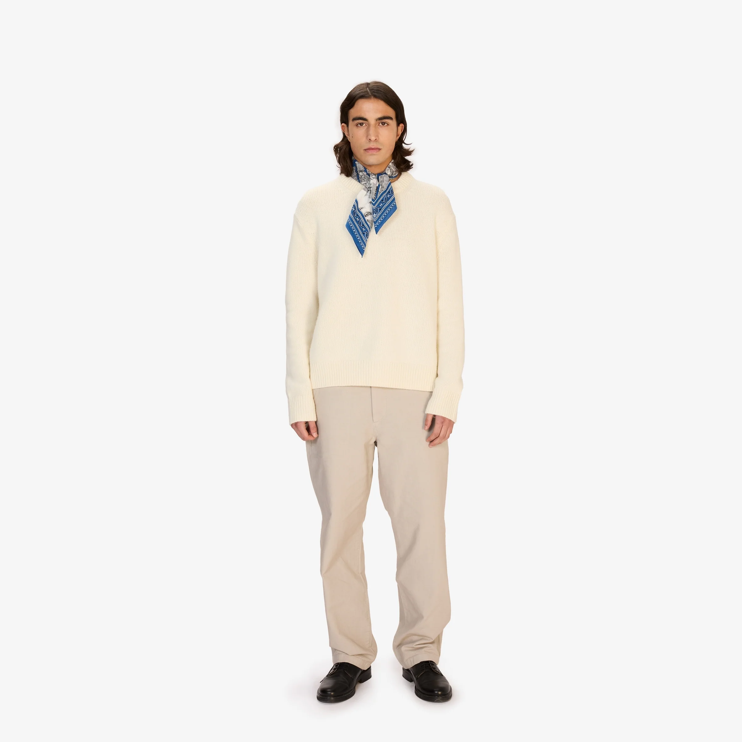 Inoui | Louvre Scarf - Cotton Square Blue - Image 5