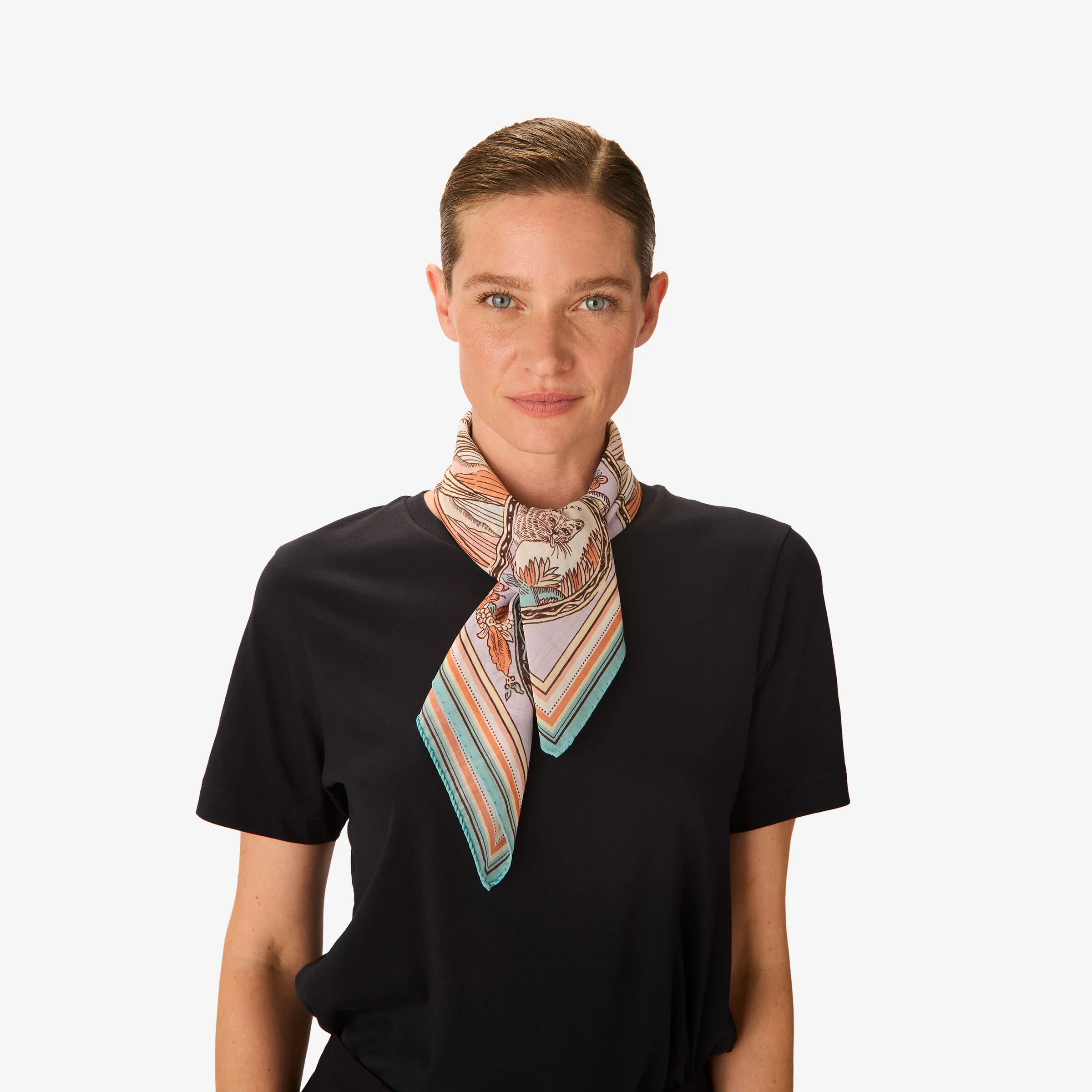 Inoui | Cotton Square Scarf - Dusty Purple Parma