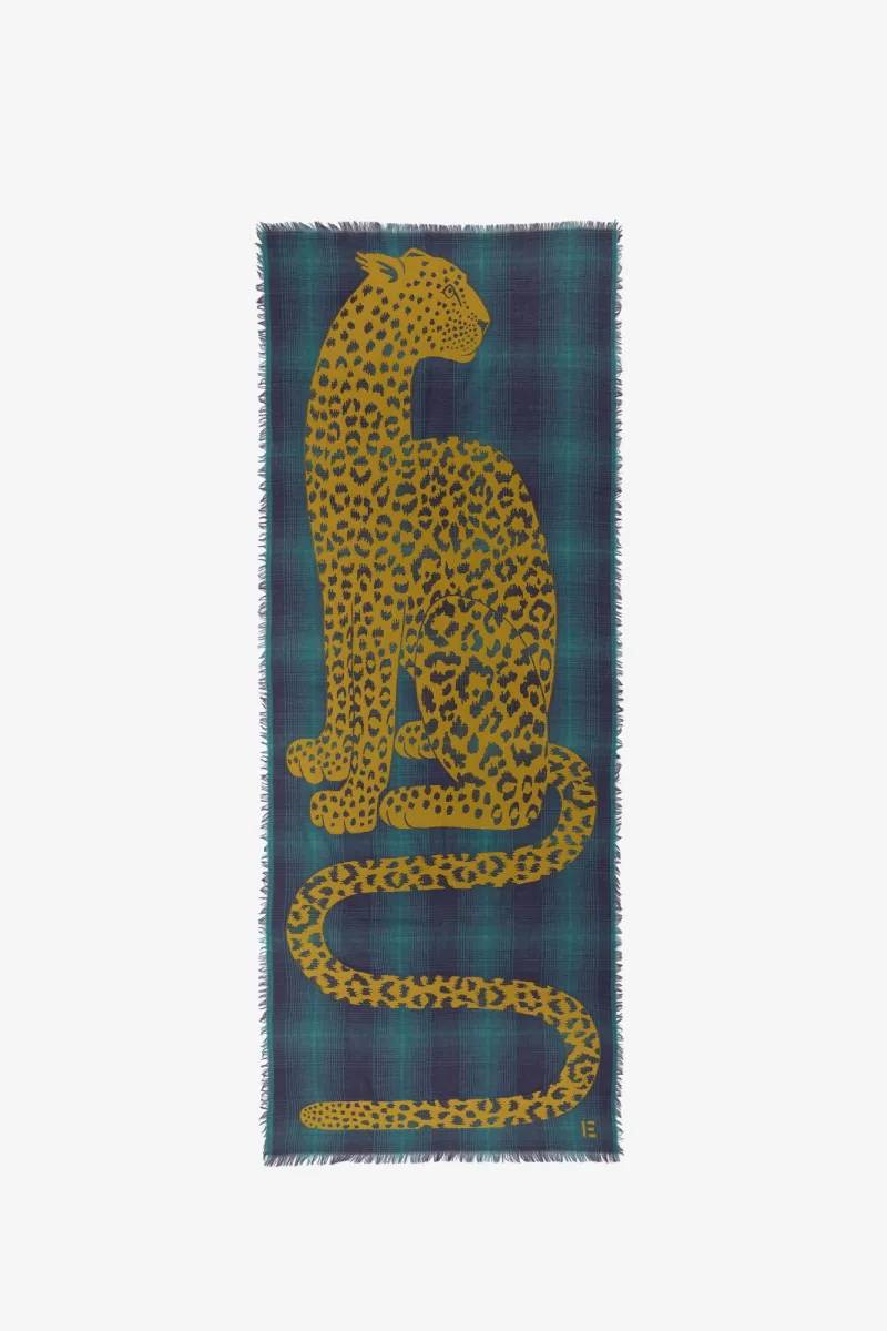 Inoui | Colorful Wool-Cotton Scarf - Green