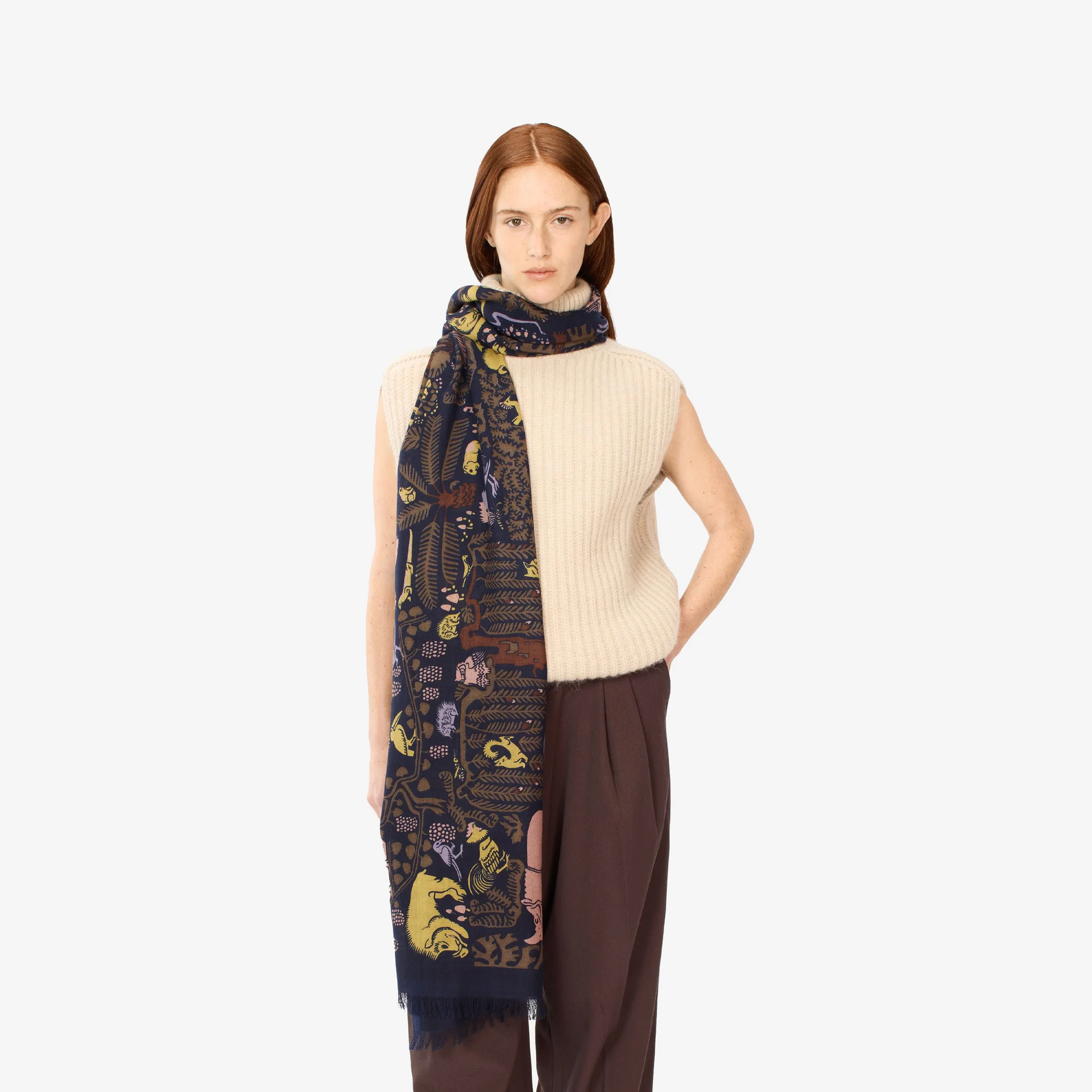 Inoui | Wool Scarf - Artisanal Color Block Multico - Image 2