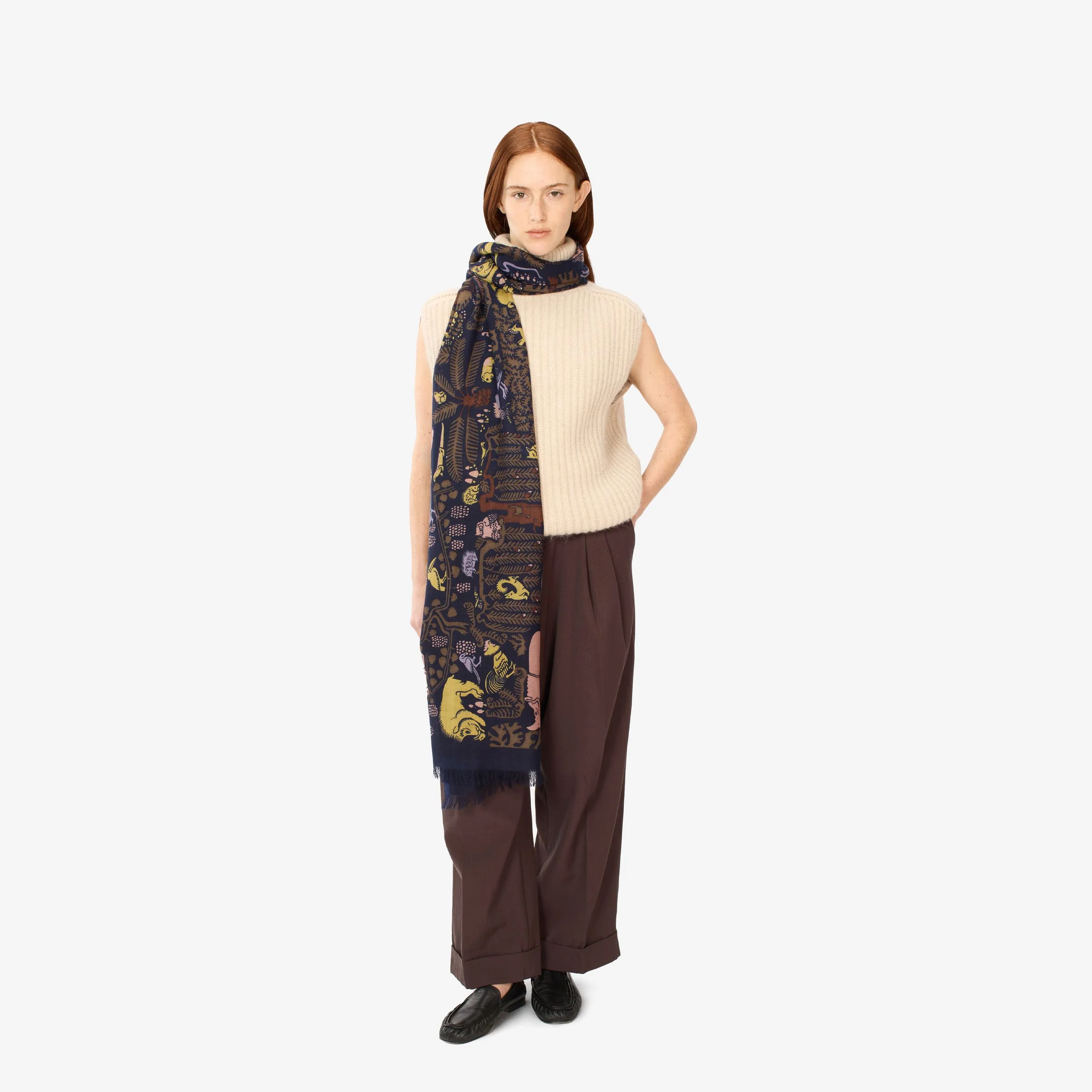 Inoui | Wool Scarf - Artisanal Color Block Multico - Image 3