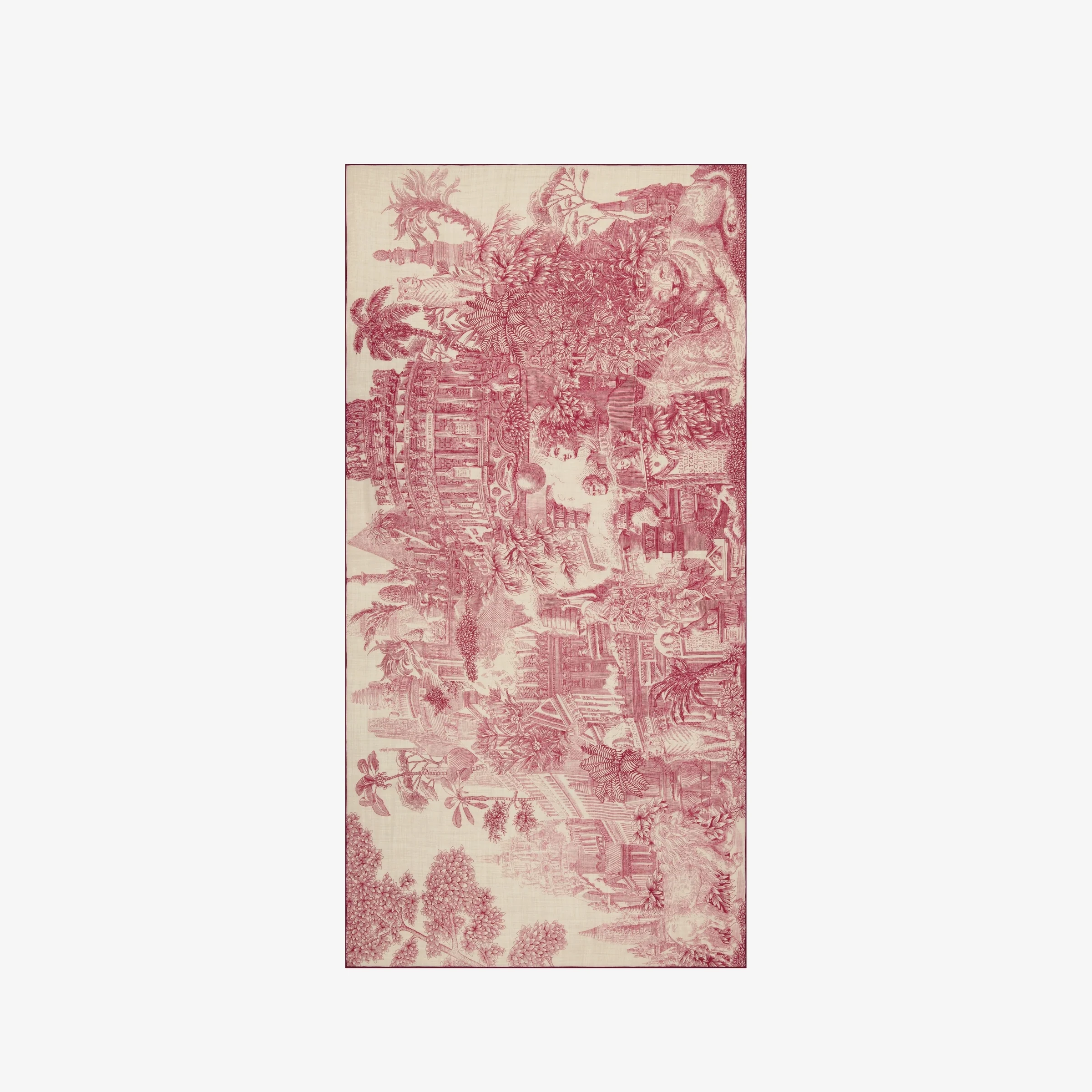 Inoui | Wool-Silk Scarf in - Generous Drape Red - Image 3