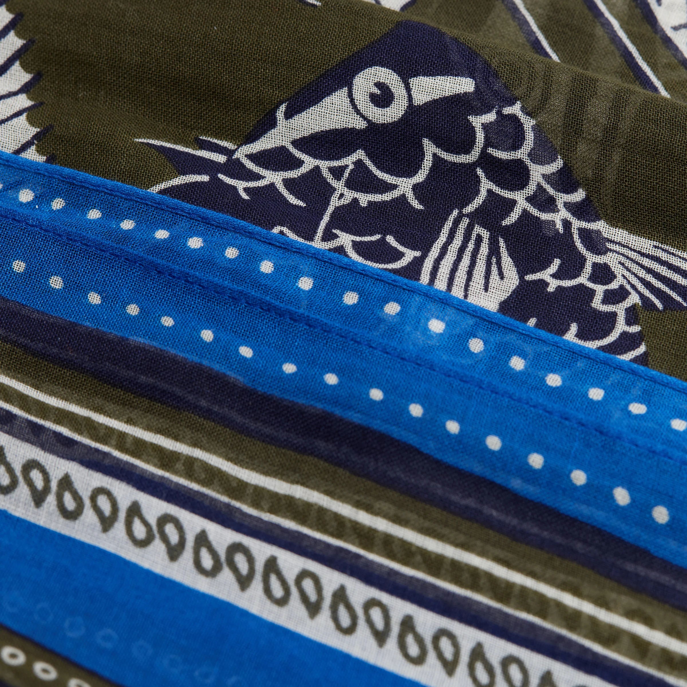 Inoui | Cotton Square Scarf - Mineral Drape Khaki - Image 9