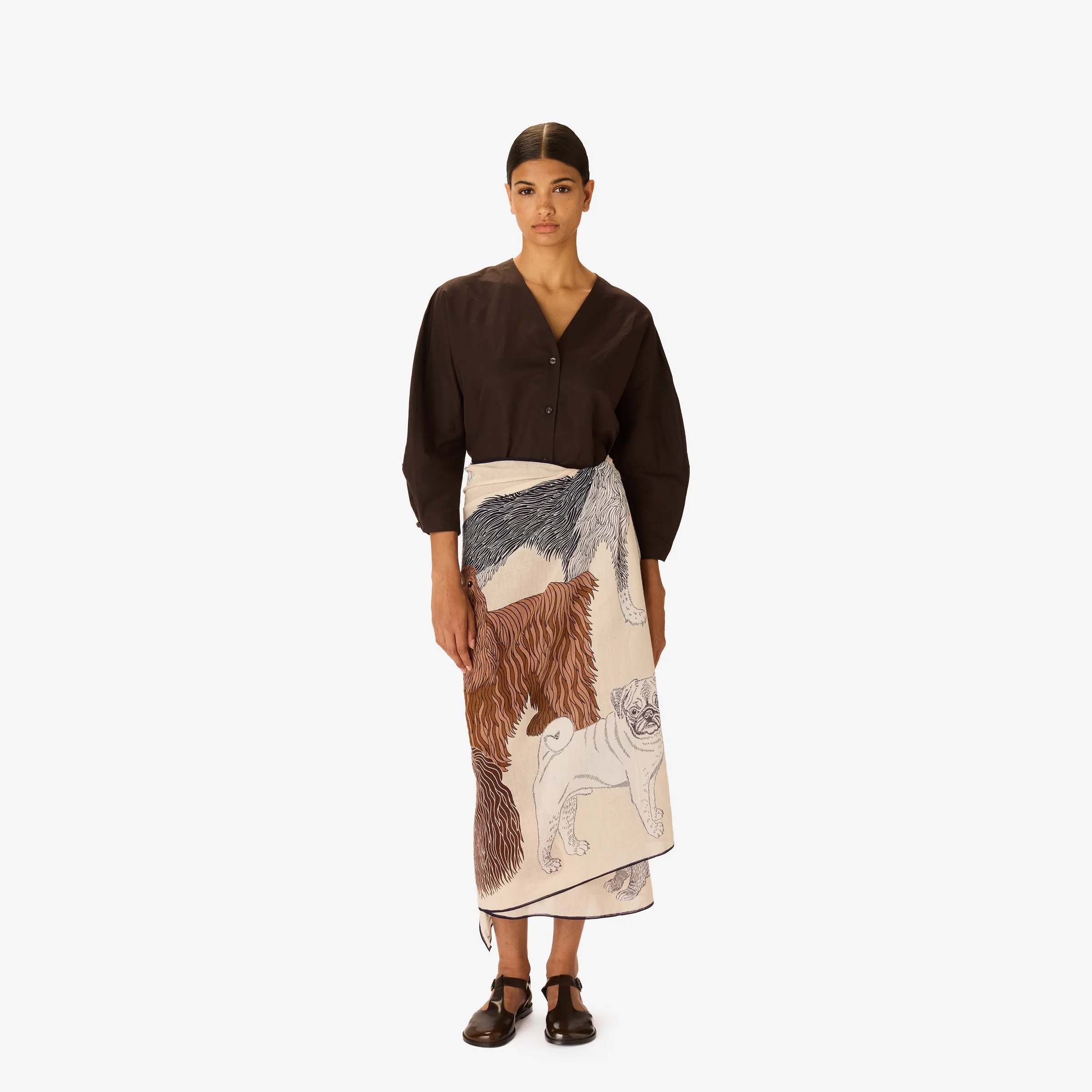 Inoui | Cotton Toutou Scarf - Oversized Square White - Image 7