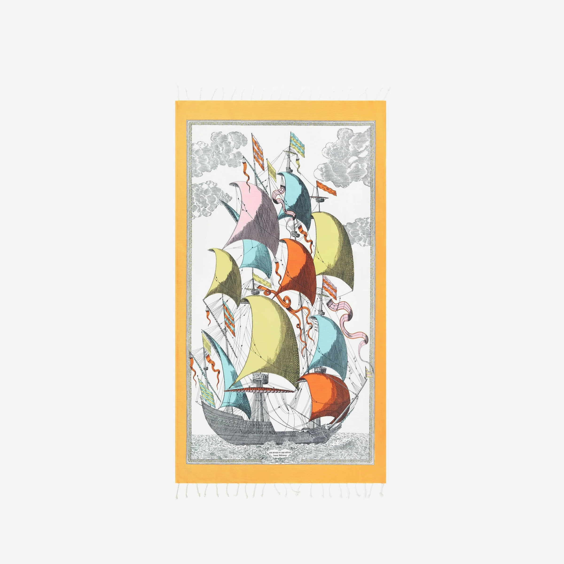 Inoui | Screen-Printed Cotton Fouta Scarf - Multi - Image 3