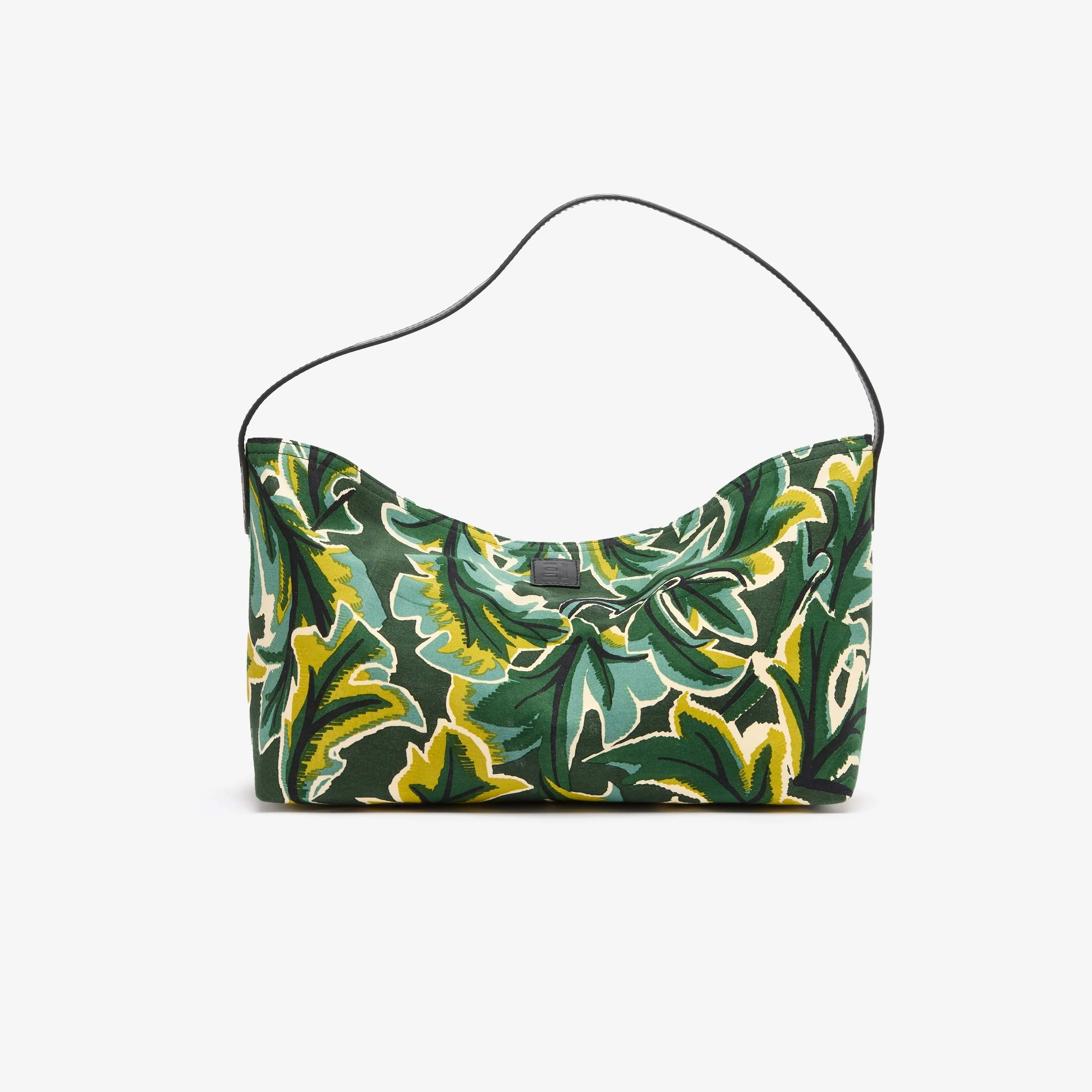 Inoui | Campus Shoulder Bag in Cotton and Leather Khaki