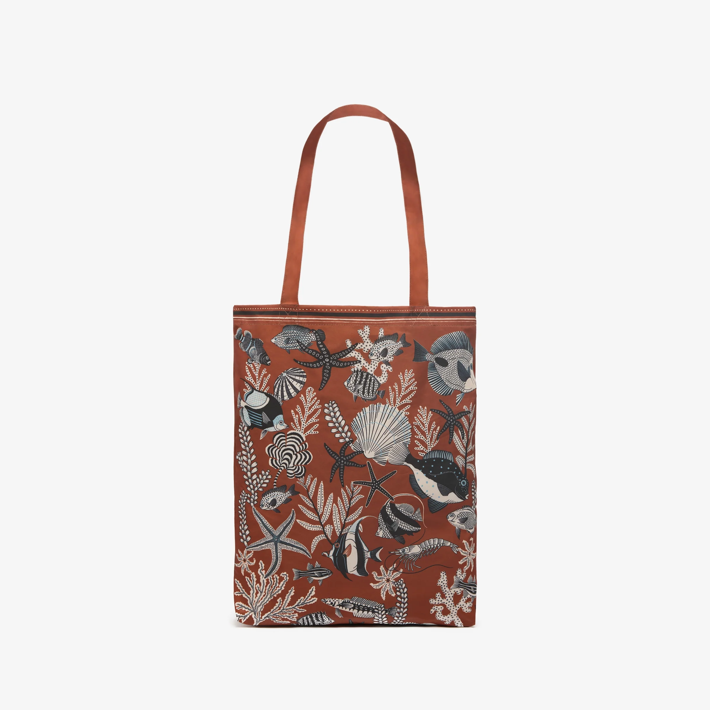 Inoui | Neptune Shopper Tote - Artisanal Polyester Brown