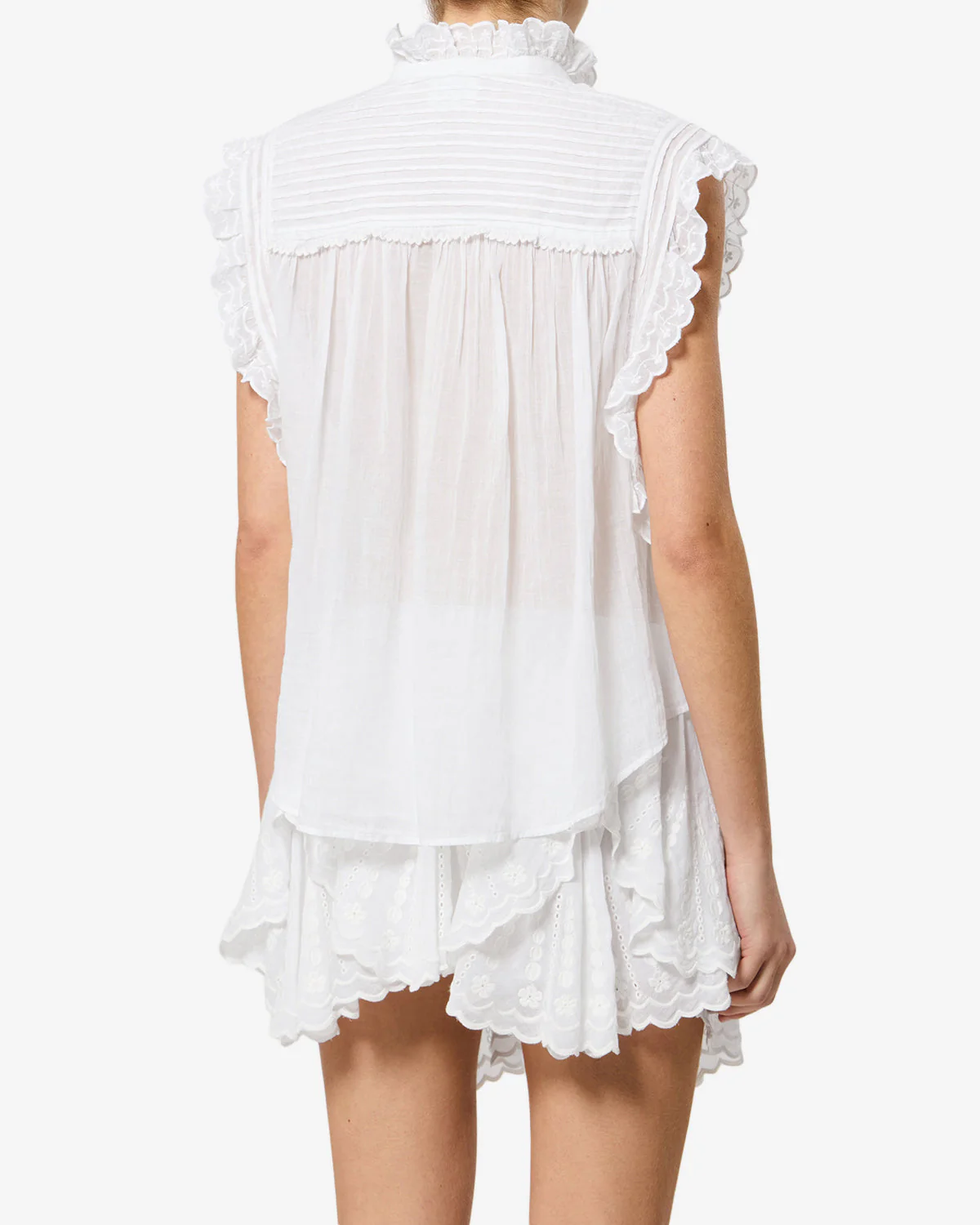 Isabel Marant | Dersia Embroidered Cotton Voile Blouse - White - Image 4