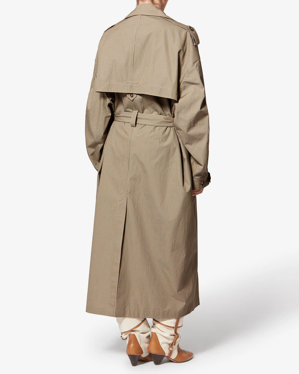 Isabel Marant | Chilma Oversized Canvas Trench Coat - Beige-Khaki - Image 4