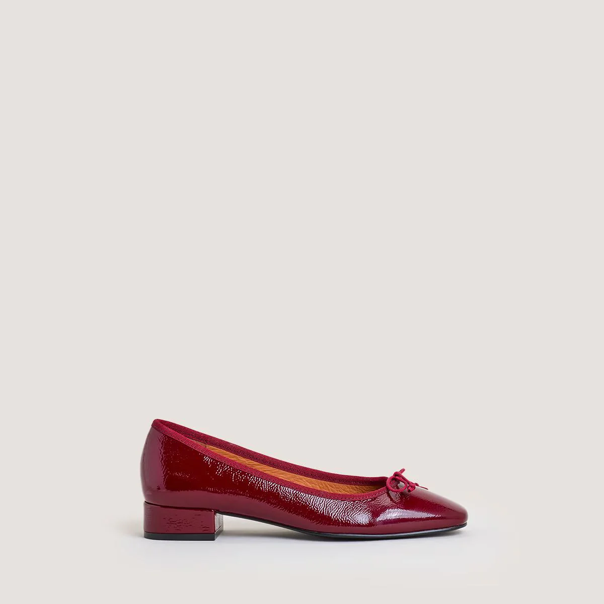 Jonak | Dadou Ballerinas in Pleated Patent Leather Bordeaux