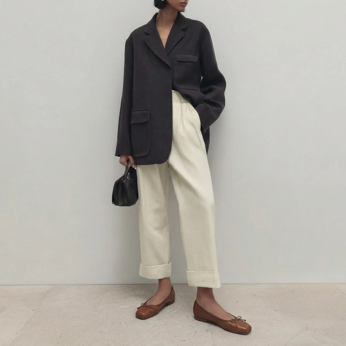 Jonak | Domine Square-Toe Ballerina in Smooth Goatskin Noisette - Image 7