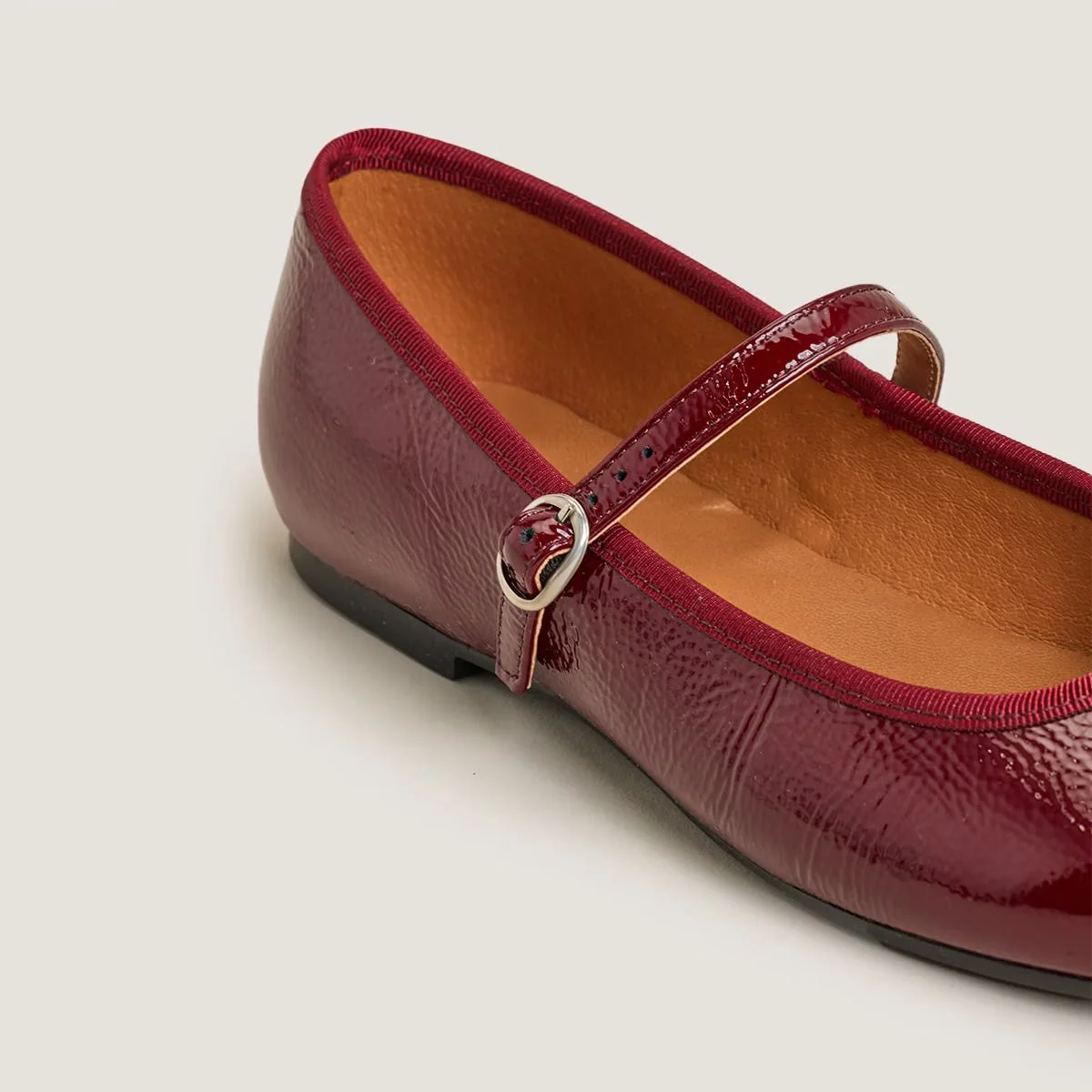 Jonak | Ballerines Douceur Vernis Pliss - Pleated Patent Ballet Flat Bordeaux - Image 3