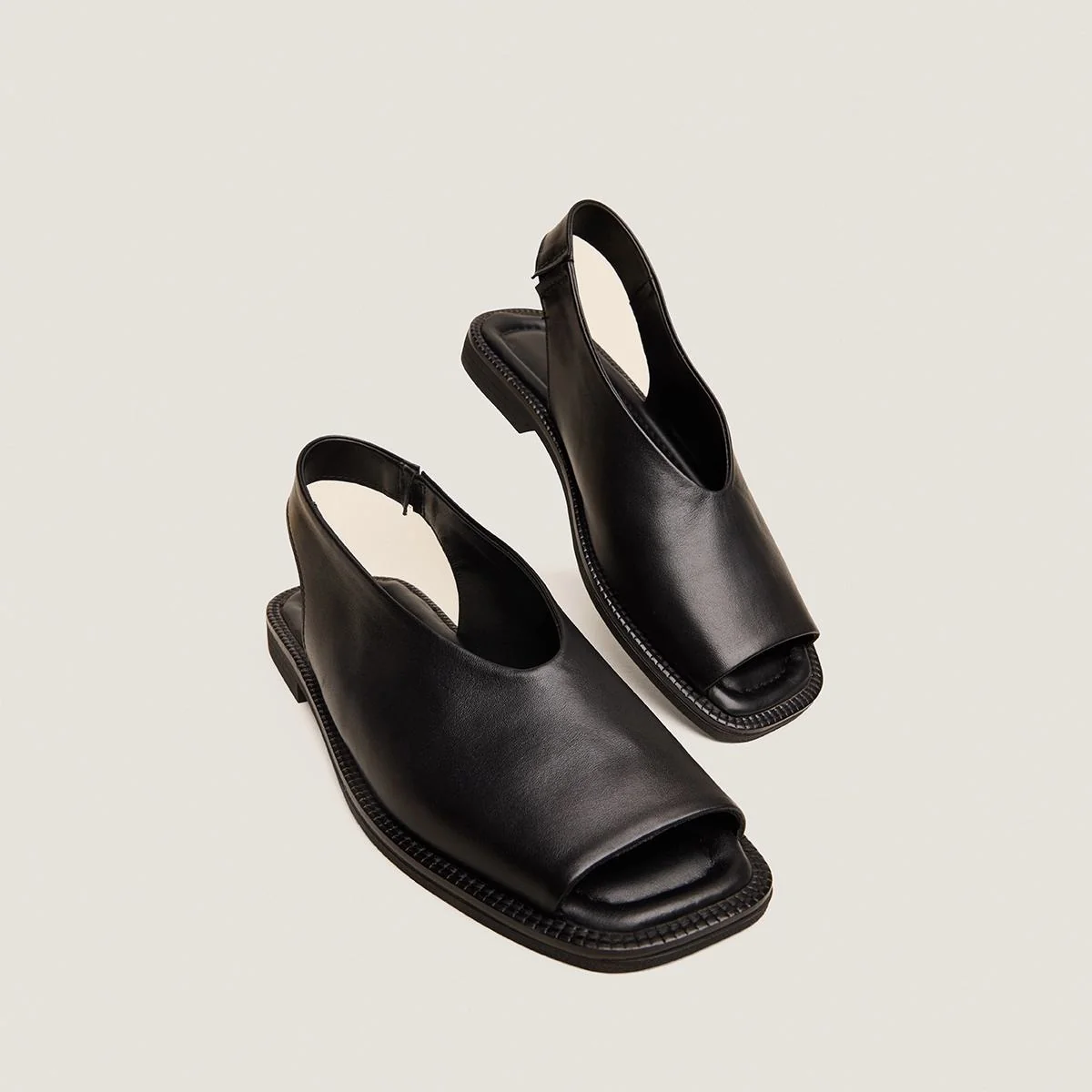 Women's Ballet Flats Genuine Full-Grain Leather - Black - Image 4