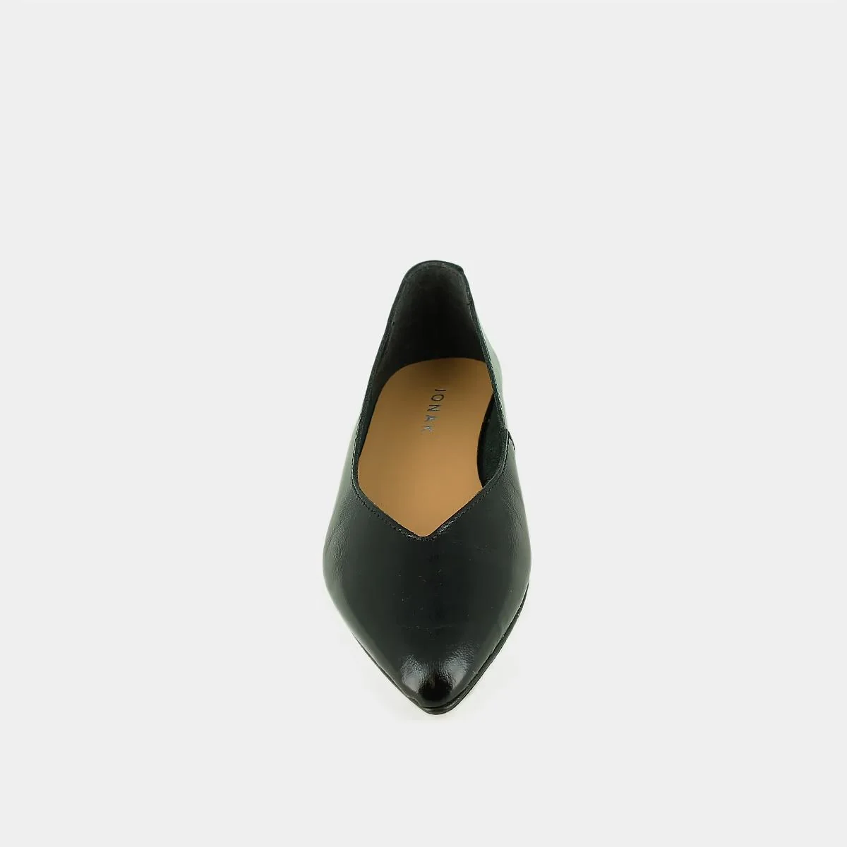 Jonak | Noemie Pleated Vernis Ballerina - Black - Image 3