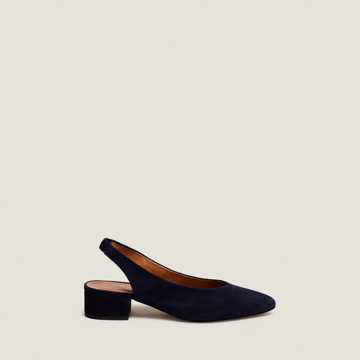 Women's Ballerinas Pointed Toe Open Back Velvet - Navy