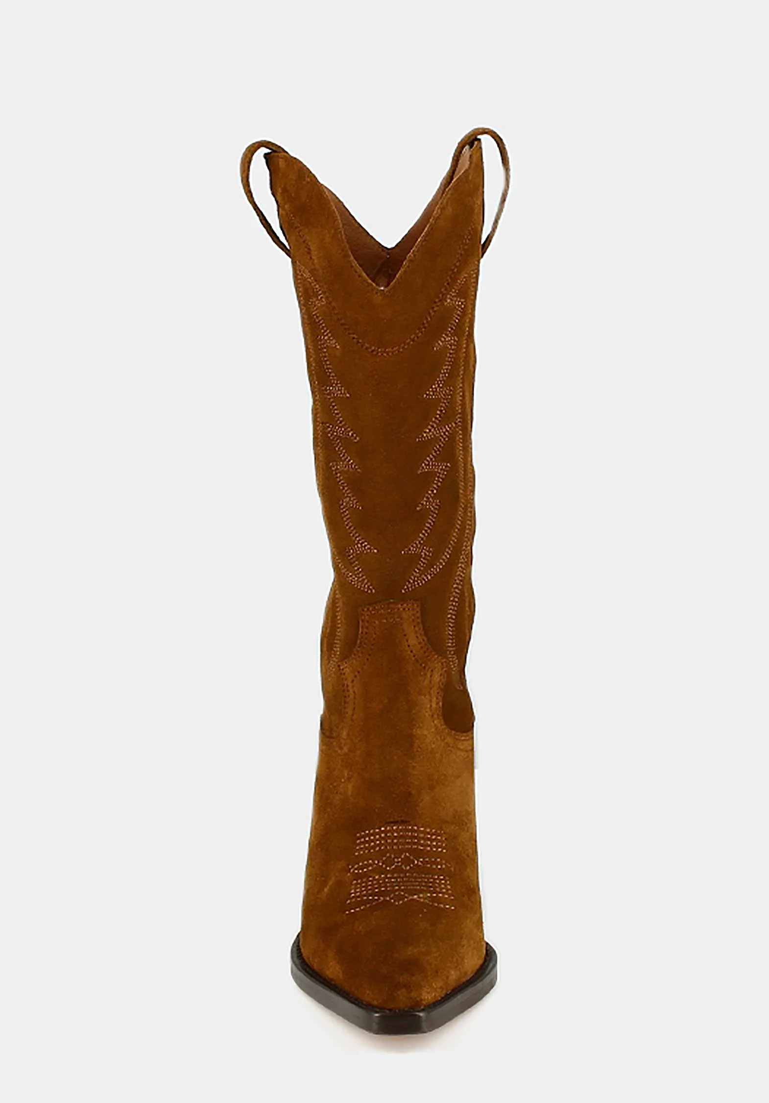 Jonak | Debora Leather Boot - Sculptural Heel Cognac - Image 6