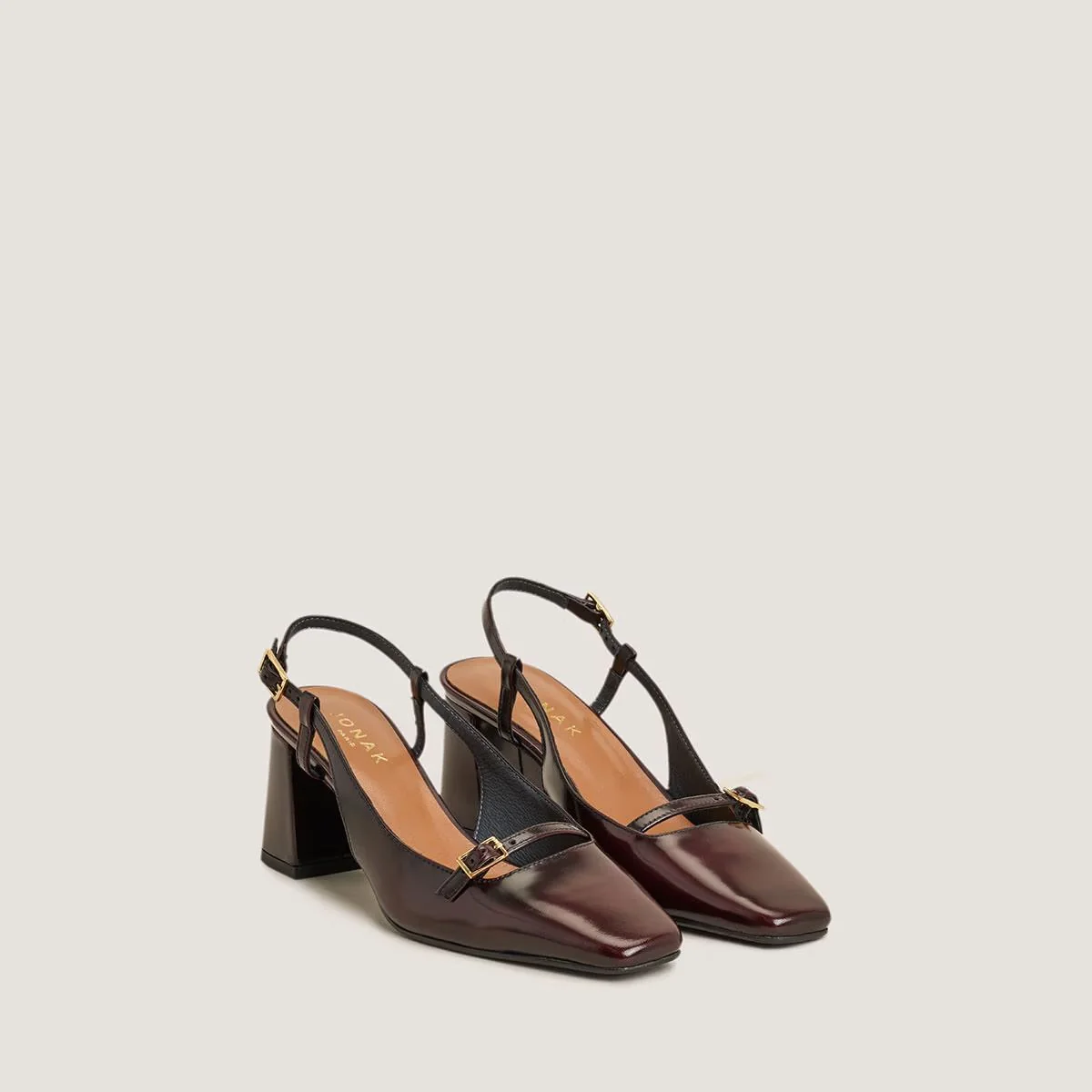 Jonak | Dadelle Cuir Glacé Pointed Pump Bordeaux - Image 2