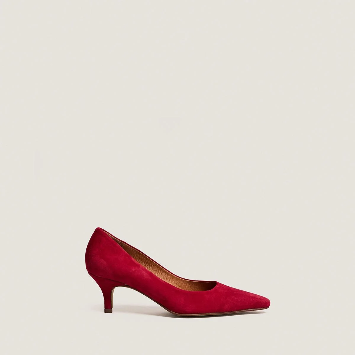 Women Vintage-Inspired High Heel Pumps Velvet - Rouge-Berry - Image 2