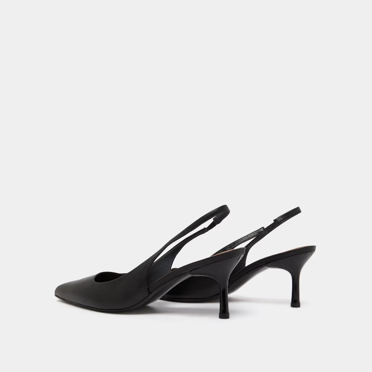 Jonak | Diamantine Open-Back Leather Pumps - Black - Image 6
