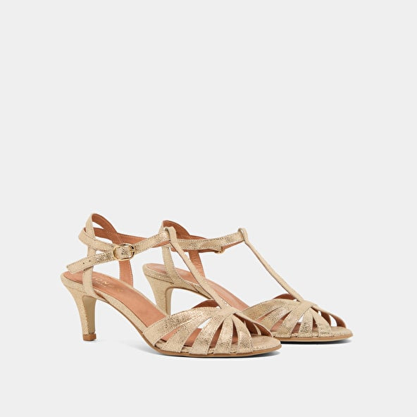 Jonak | Doliate Velvet Laminated Pumps - Platinum Grey Platine - Image 3