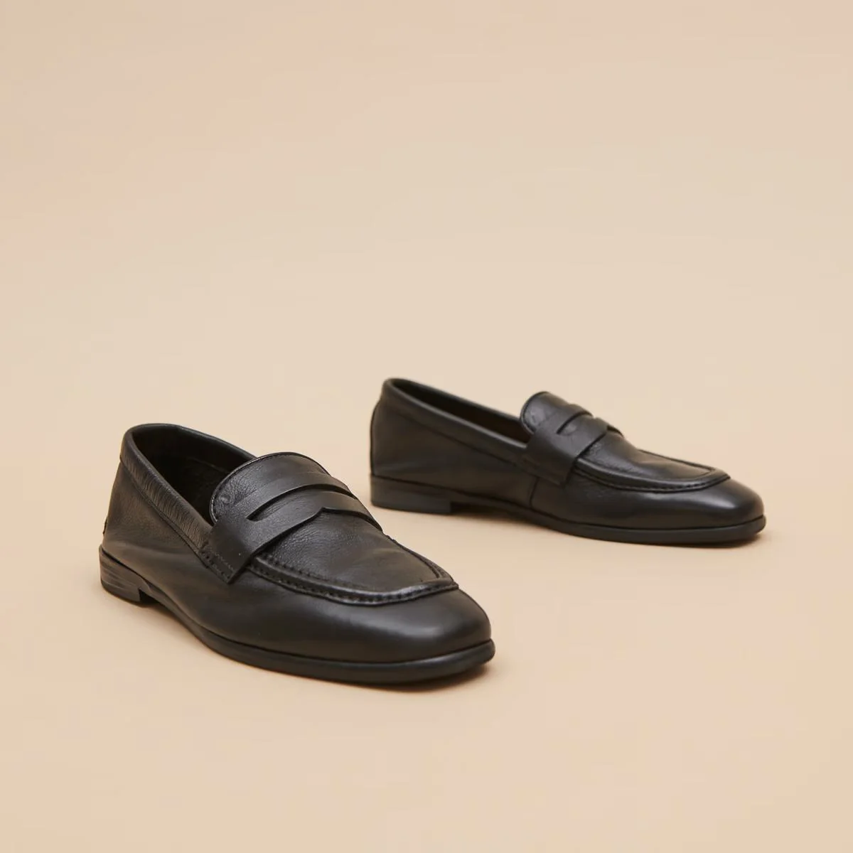 Mocassins Aca Bis Cuir Graine Noir - Image 5