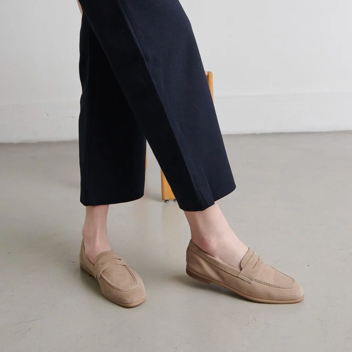 Jonak | ACA Bis Velours Suede Moccasin in Beige - Image 3