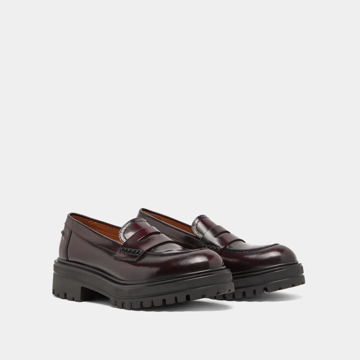 Jonak | Alfi Cuir Glacé Loafer in Bordeaux - Image 4