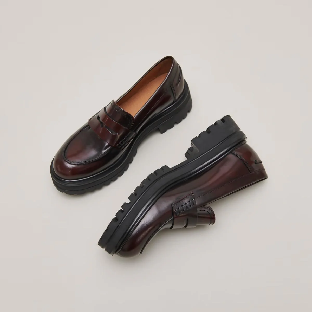 Jonak | Alfi Cuir Glacé Loafer in Bordeaux - Image 5