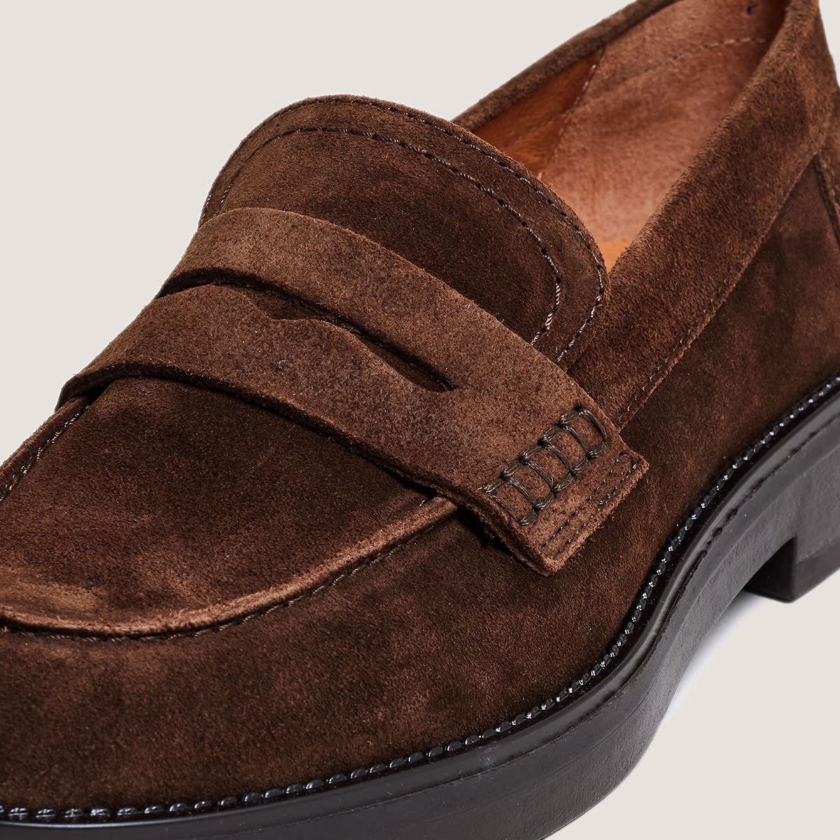 Jonak | Mirna Crust Leather Moccasin - Dark Brown - Image 3