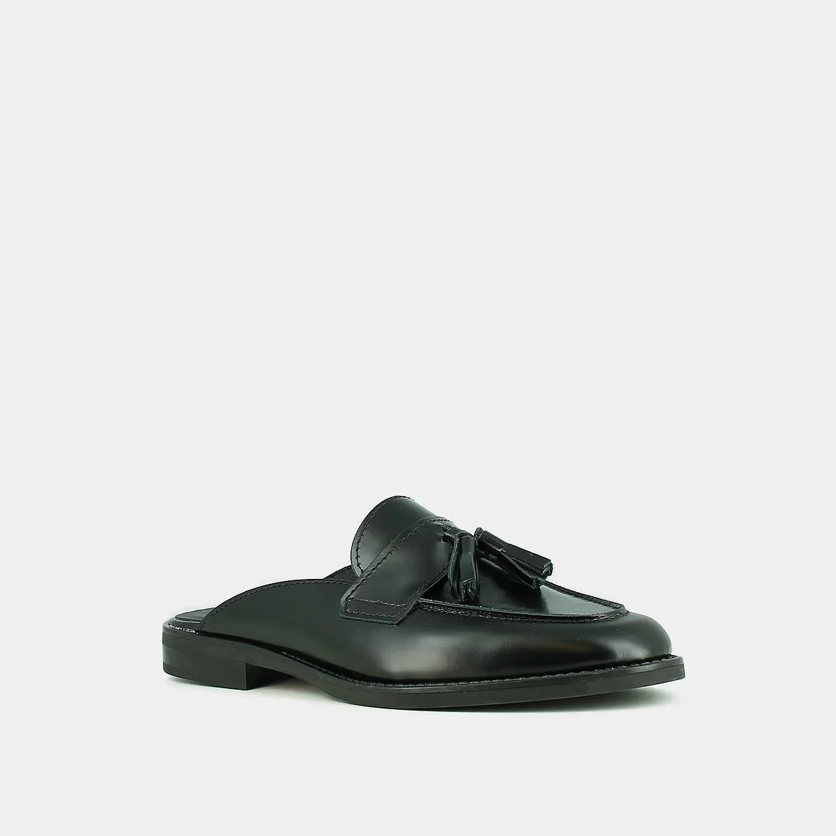 Jonak | Nataly Glacé Leather Moccasin - Rear Opening Noir - Image 2