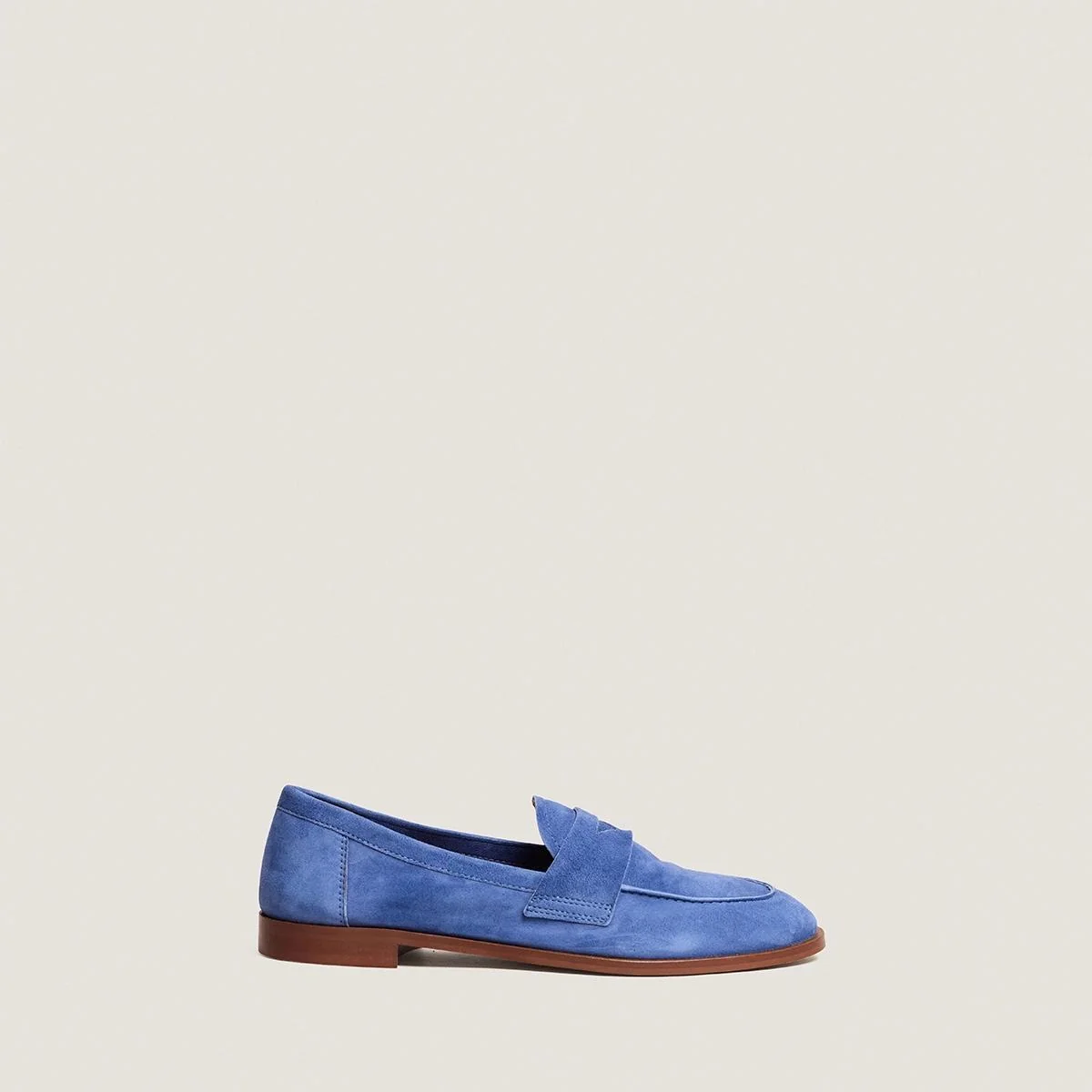 Women Premium Soft Moccasin Shoes Velour - Steel Blue Bleu-Acier
