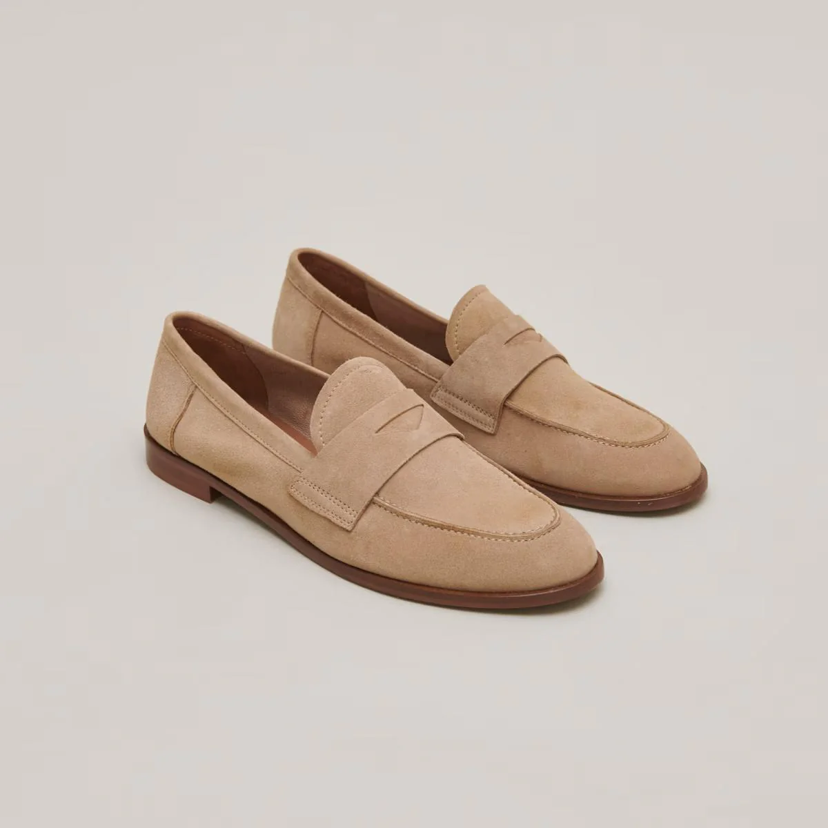 Jonak | Thelma Velours Moccasins - Goat Leather Camel - Image 3